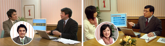 聞き手　創業塾版：岡崎展久さん　経営革新版：末広響子さん